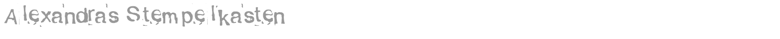 Alexandras Stempelk font preview